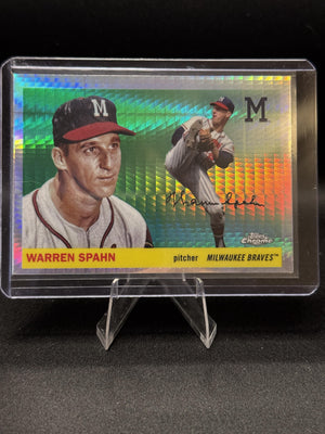 2025 Topps Chrome Platinum #353 Warren Spahn Prism Refractor