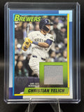 2025 Topps Update #90RU-CY Christian Yelich 1990 Topps 35th Anniversary Relics