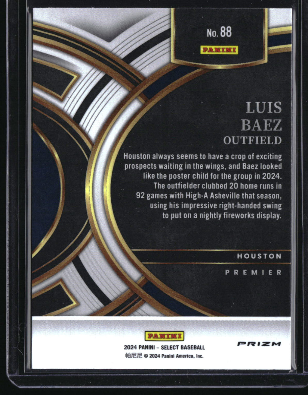 2024 Panini Select #88 Luis Baez Tri-Color Prizm