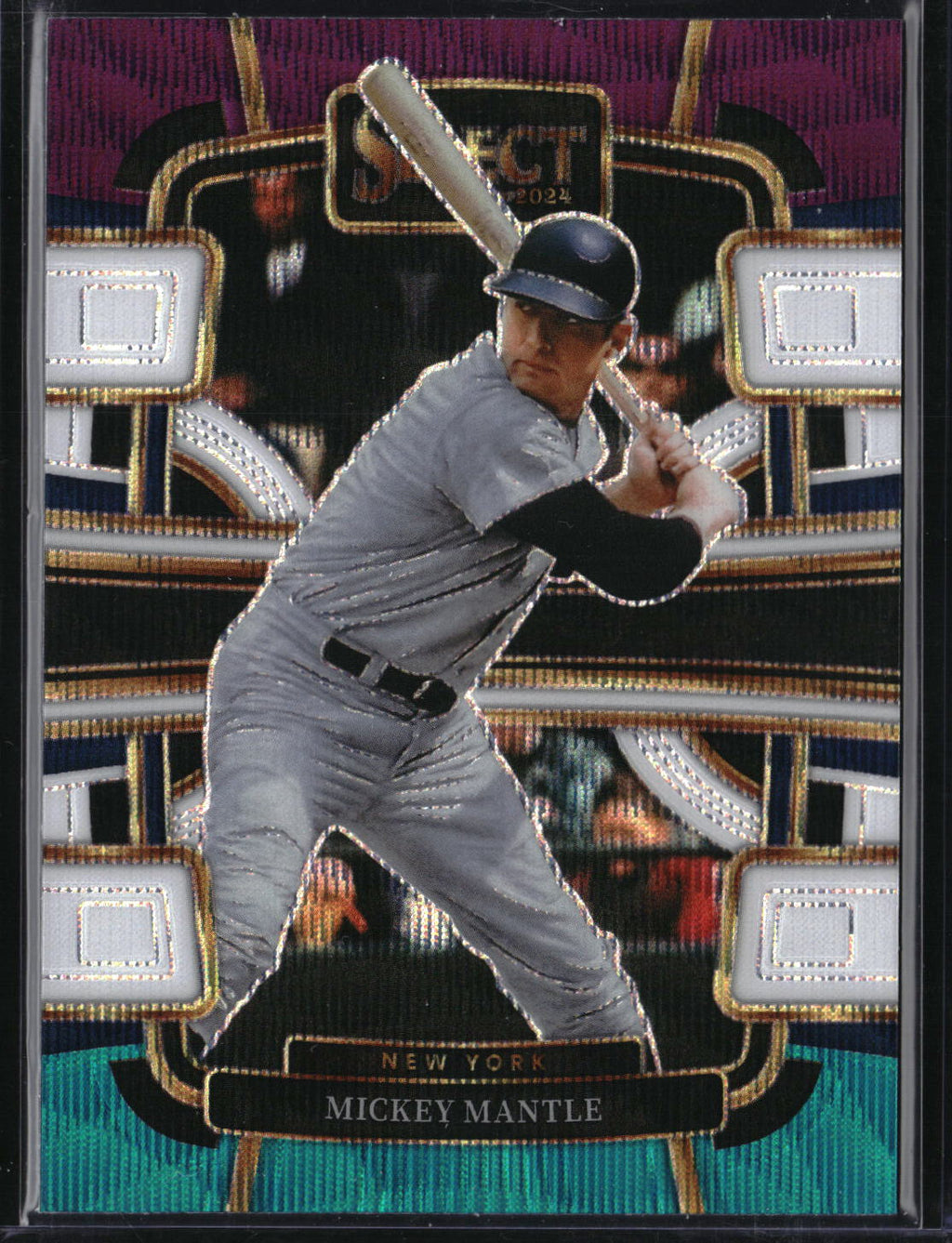 2024 Panini Select #95 Mickey Mantle Tri-Color Prizm