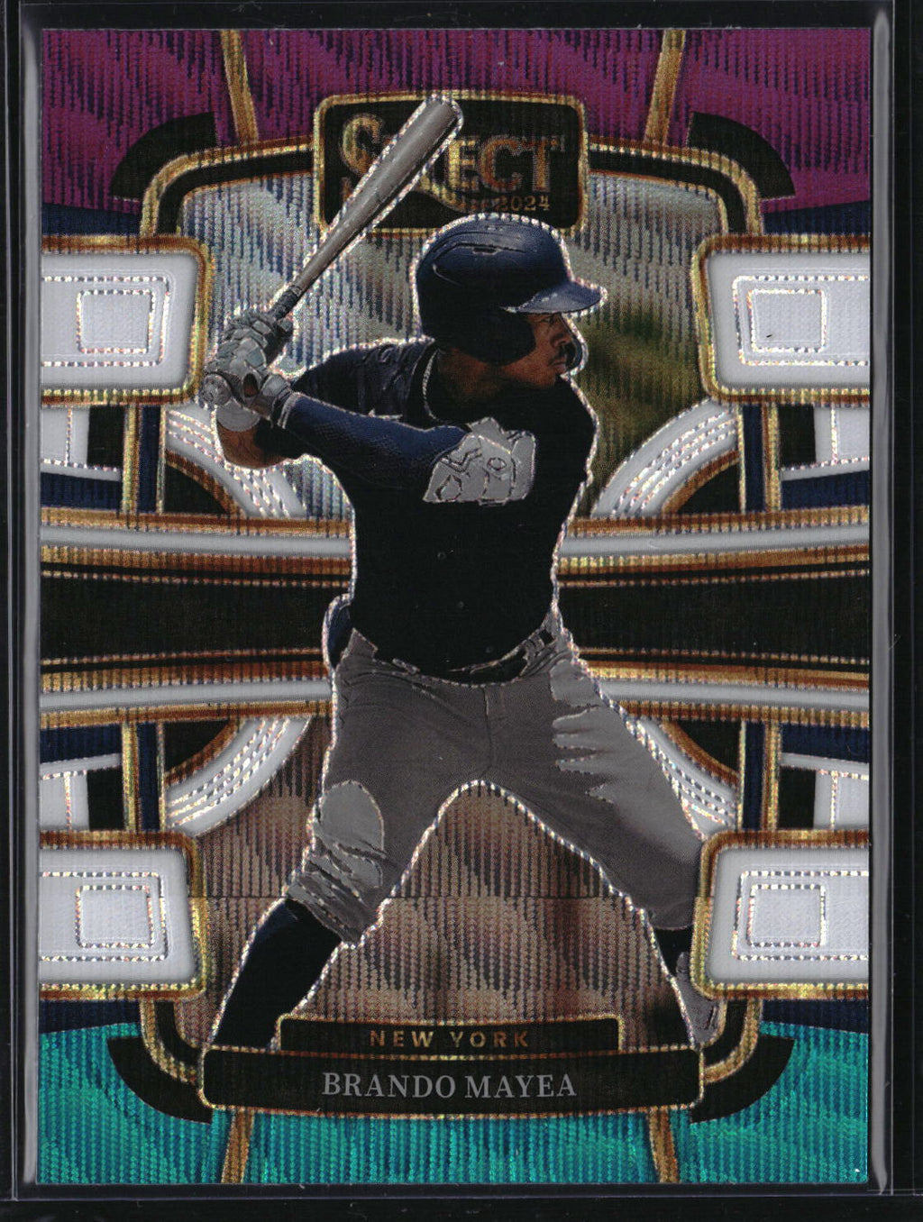 2024 Panini Select #64 Brando Mayea Tri-Color Prizm