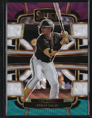 2024 Panini Select #76 Ethan Salas Tri-Color Prizm