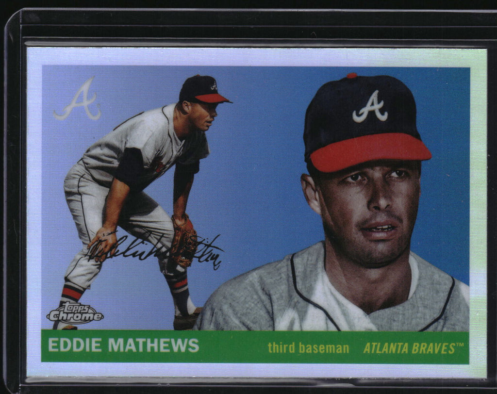 2025 Topps Chrome Platinum #323 Eddie Mathews Refractor