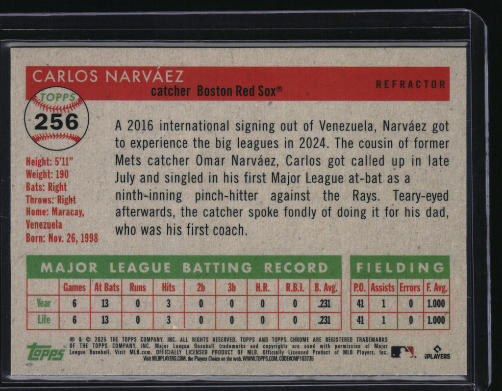 2025 Topps Chrome Platinum #256 Carlos Narváez Refractor
