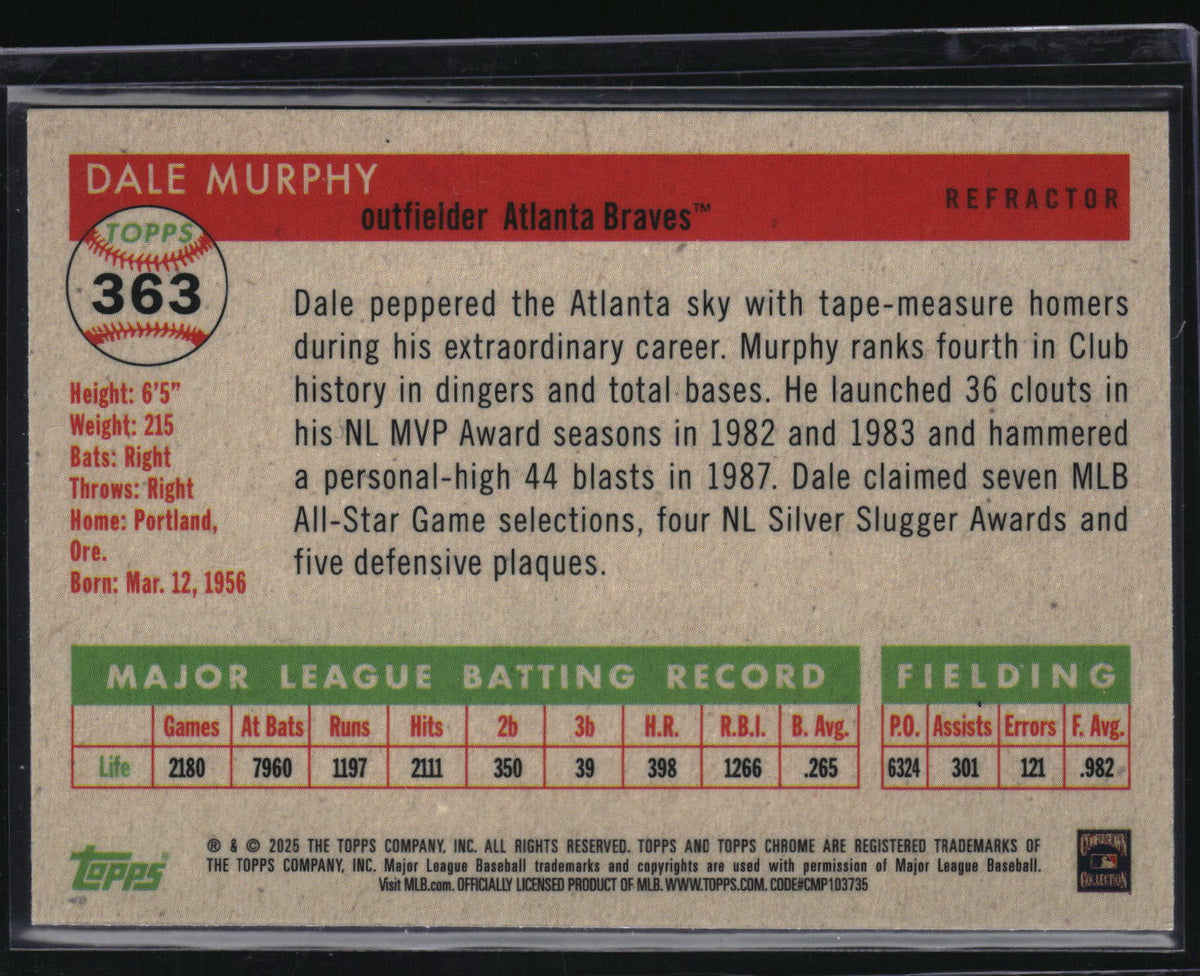 2025 Topps Chrome Platinum #363 Dale Murphy Refractor