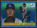 2025 Topps Chrome Platinum #8 Yoshinobu Yamamoto Blue Prism Refractor