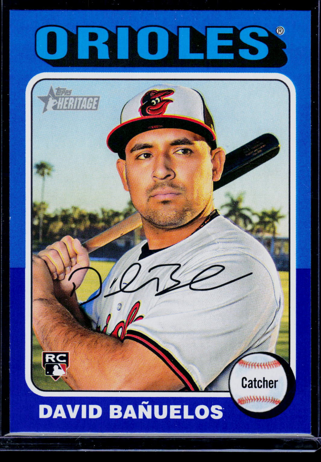 2024 Topps Heritage #715 David Bañuelos Dark Blue Border