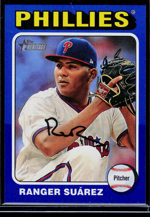 2024 Topps Heritage #685 Ranger Suárez Dark Blue Border