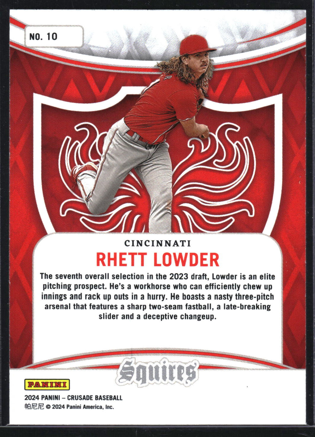 2024 Panini Crusade #10 Rhett Lowder Squires