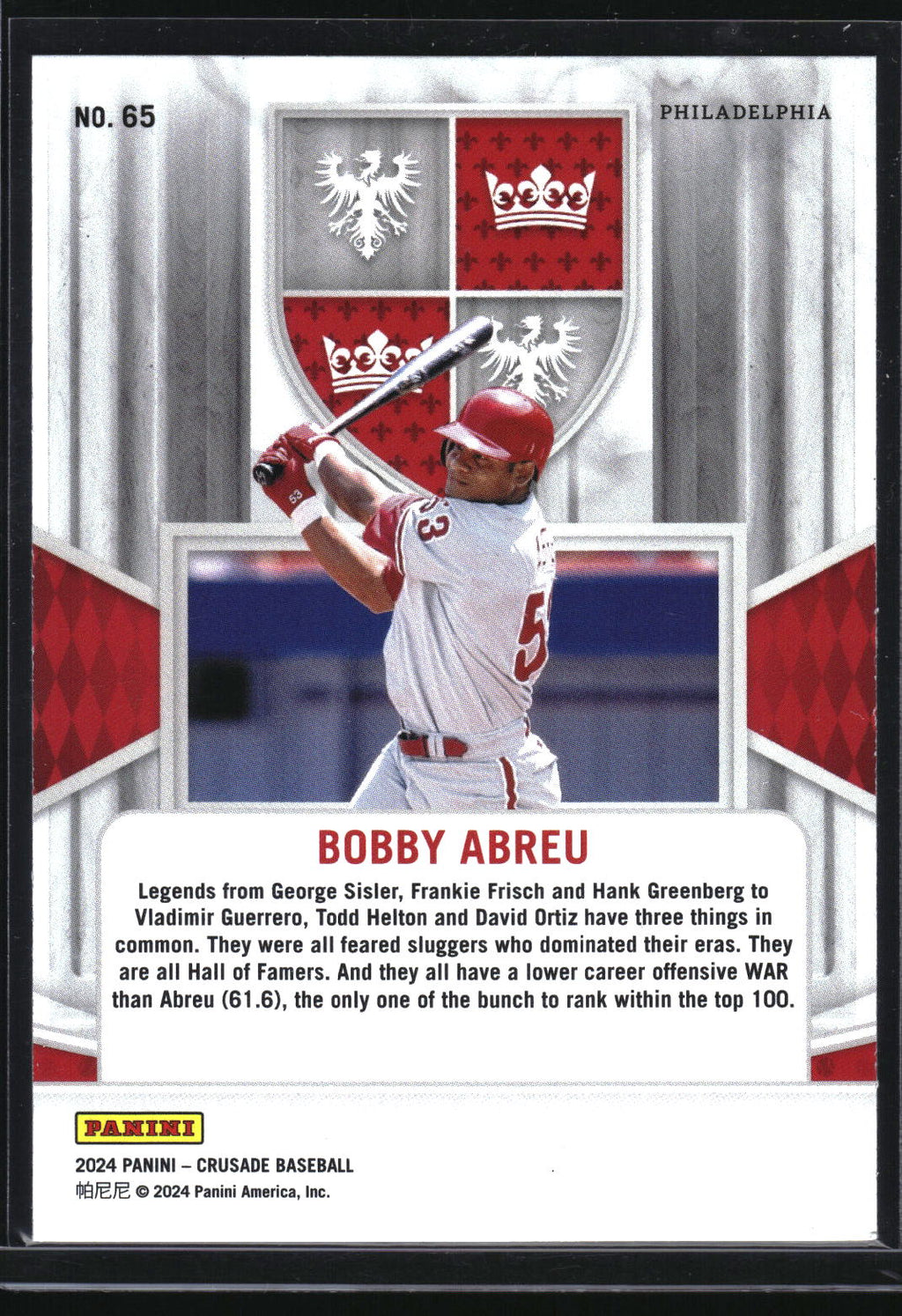 2024 Panini Crusade #65 Bobby Abreu Silver
