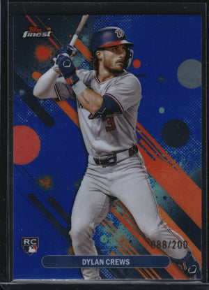 2025 Finest #34 Dylan Crews Blue Refractor #/200