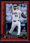2025 Topps Update #US242 Charlie Morton Orange Rainbow Foil #/25