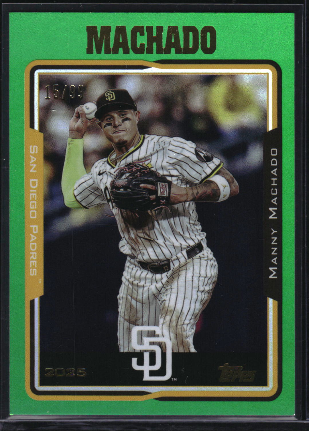 2025 Topps Archives #264 Manny Machado Green Foilboard #/99