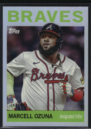 2025 Topps Archives #36 Marcell Ozuna Rainbow Foilboard #/149