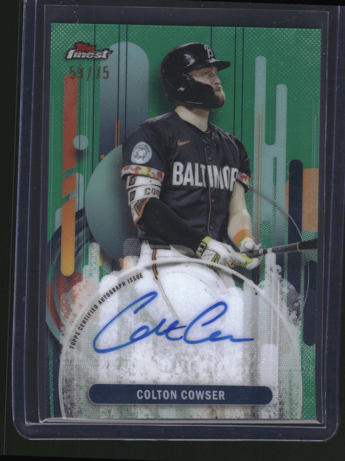 2025 Finest #FA-CC Colton Cowser Finest Autographs Green Refractor