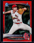 2025 Bowman #BCP-74 Zack Showalter Prospects Orange Shimmer Refractor #/25