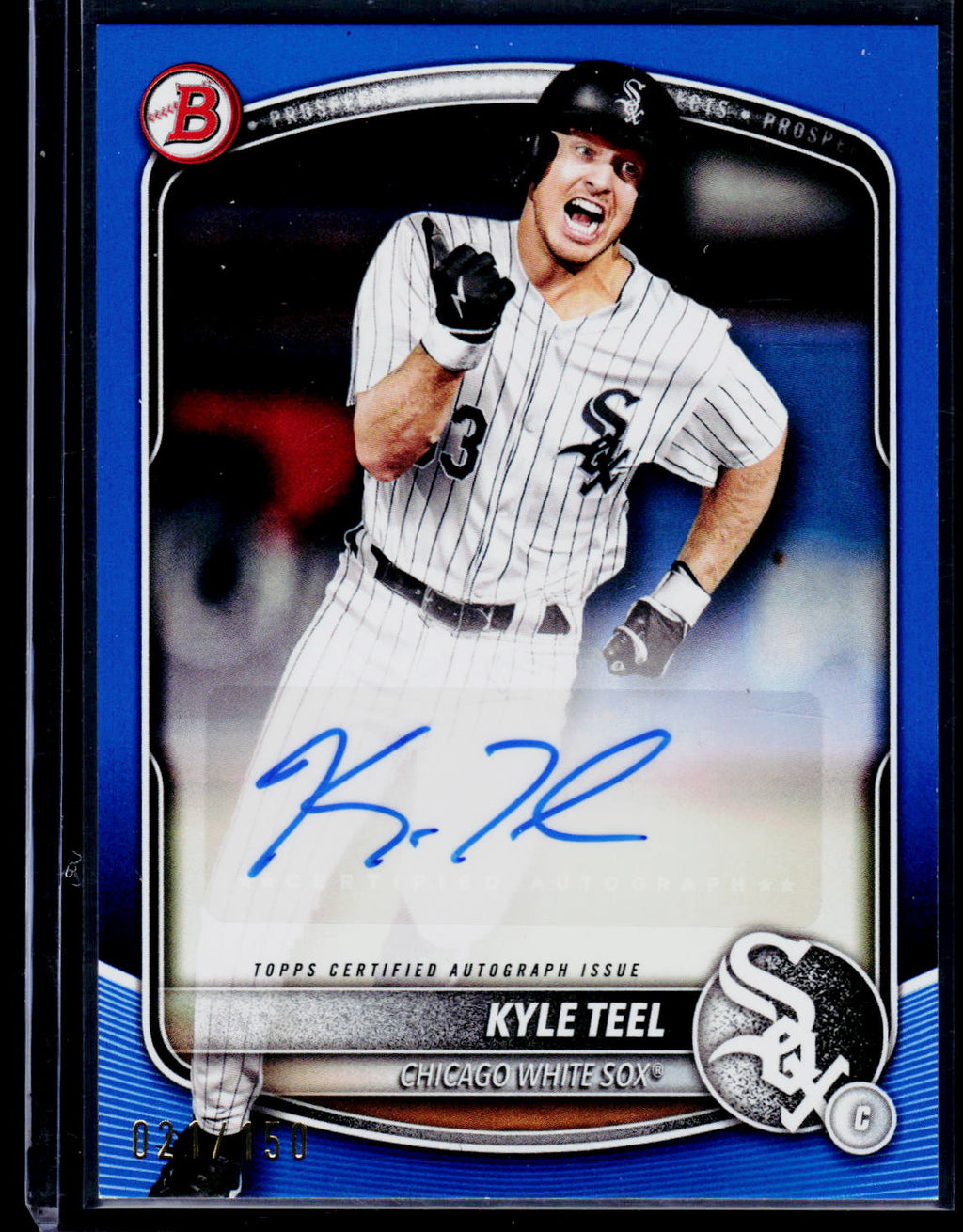 2025 Bowman #BPA-KT Kyle Teel Prospect Autographs Blue #/150
