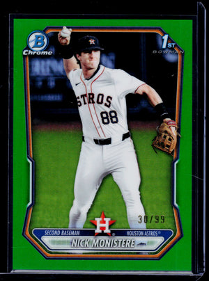 2026 Bowman #BCP-103 Nick Monistere Chrome Prospects Green Refractor #/99