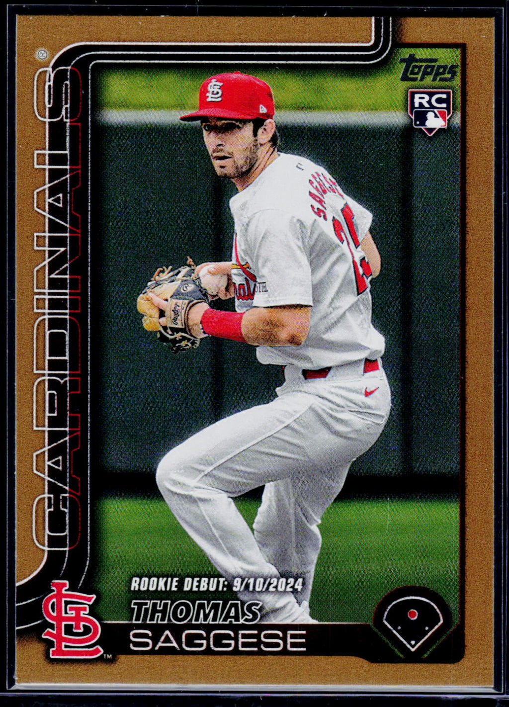 2025 Topps Update #US21 Thomas Saggese Gold #/2025