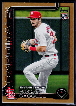 2025 Topps Update #US21 Thomas Saggese Gold #/2025