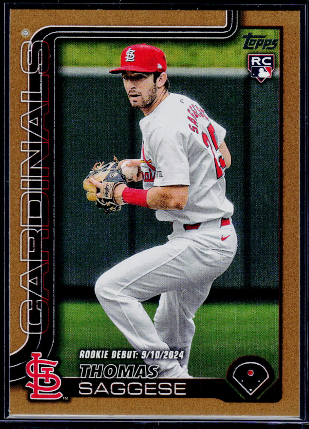 2025 Topps Update #US21 Thomas Saggese Gold #/2025