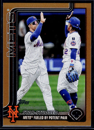 2025 Topps Update #US260 Francisco Lindor / Juan Soto Gold #/2025