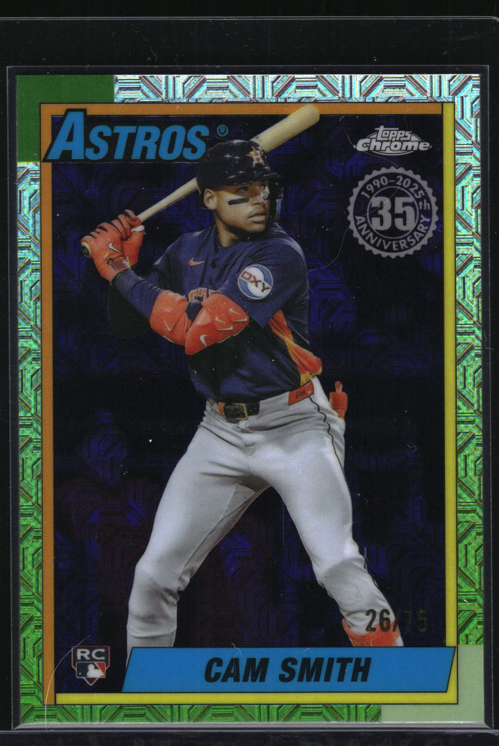 2025 Topps U90C-96 Cam Smith 1990 Topps Chrome Silver Pack Purple /75