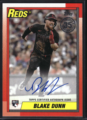 2025 Topps Update #90A-BD Blake Dunn 1990 Topps 35th Anniversary Autographs