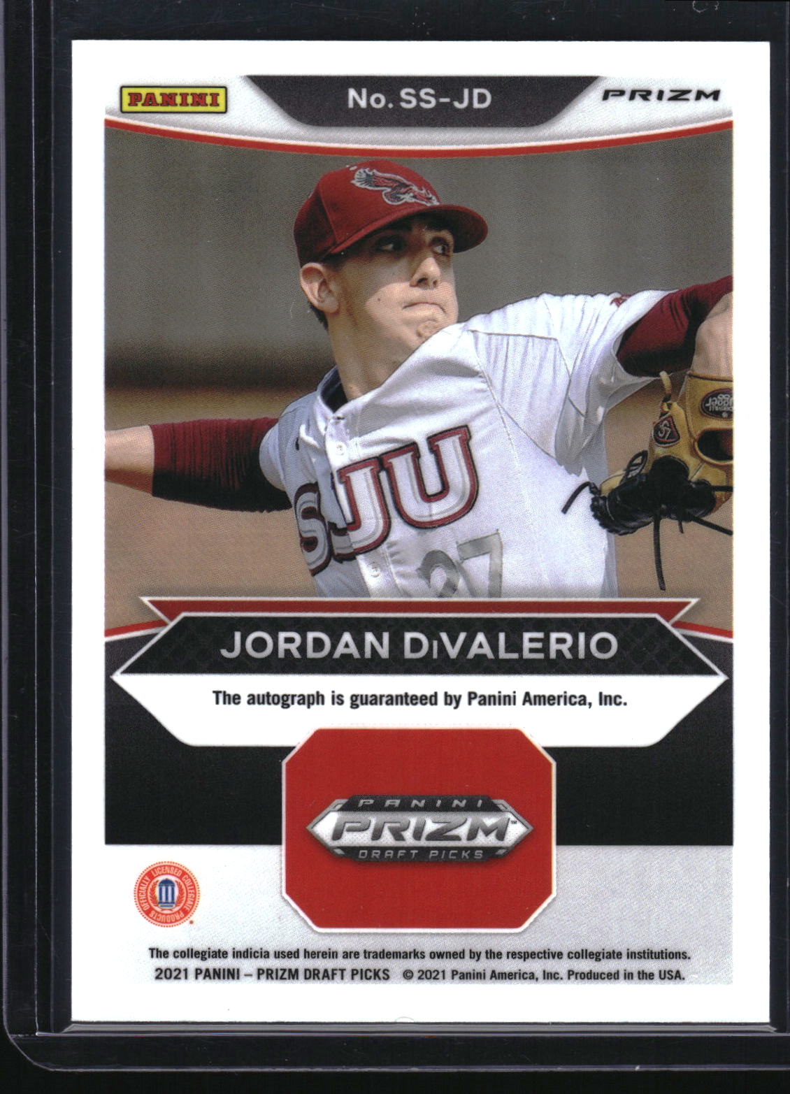 2021 Panini Prizm Draft Picks #SS-JD Jordan DiValerio Signing Sessions
