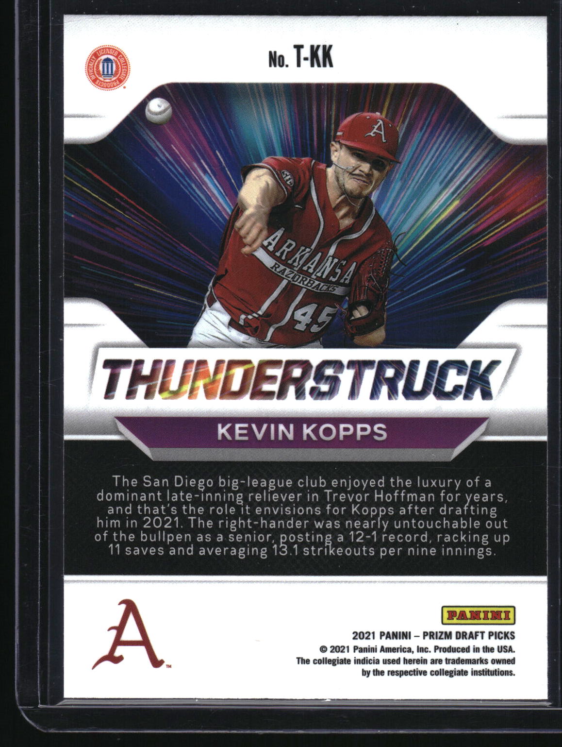 2021 Panini Prizm Draft Picks #T-KK Kevin Kopps Thunderstruck
