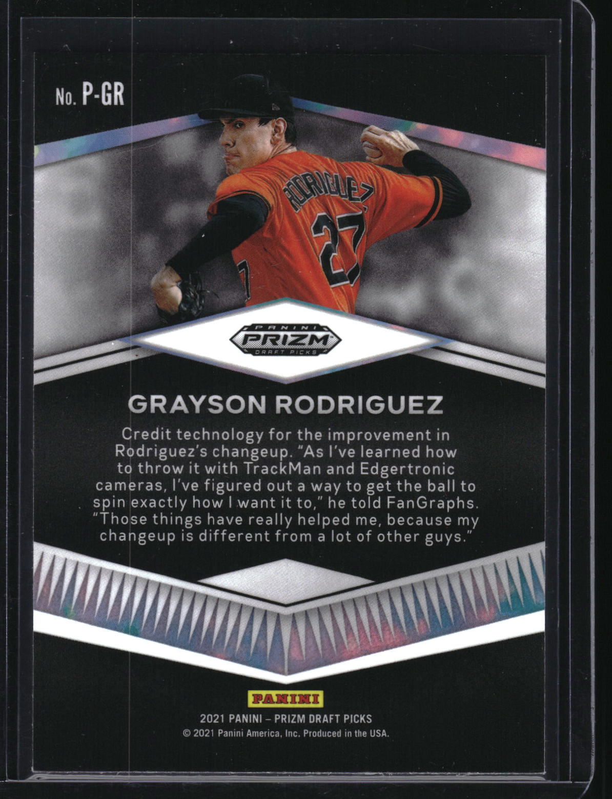 2021 Panini Prizm Draft Picks #P-GR Grayson Rodriguez Prospects Silver Prizm