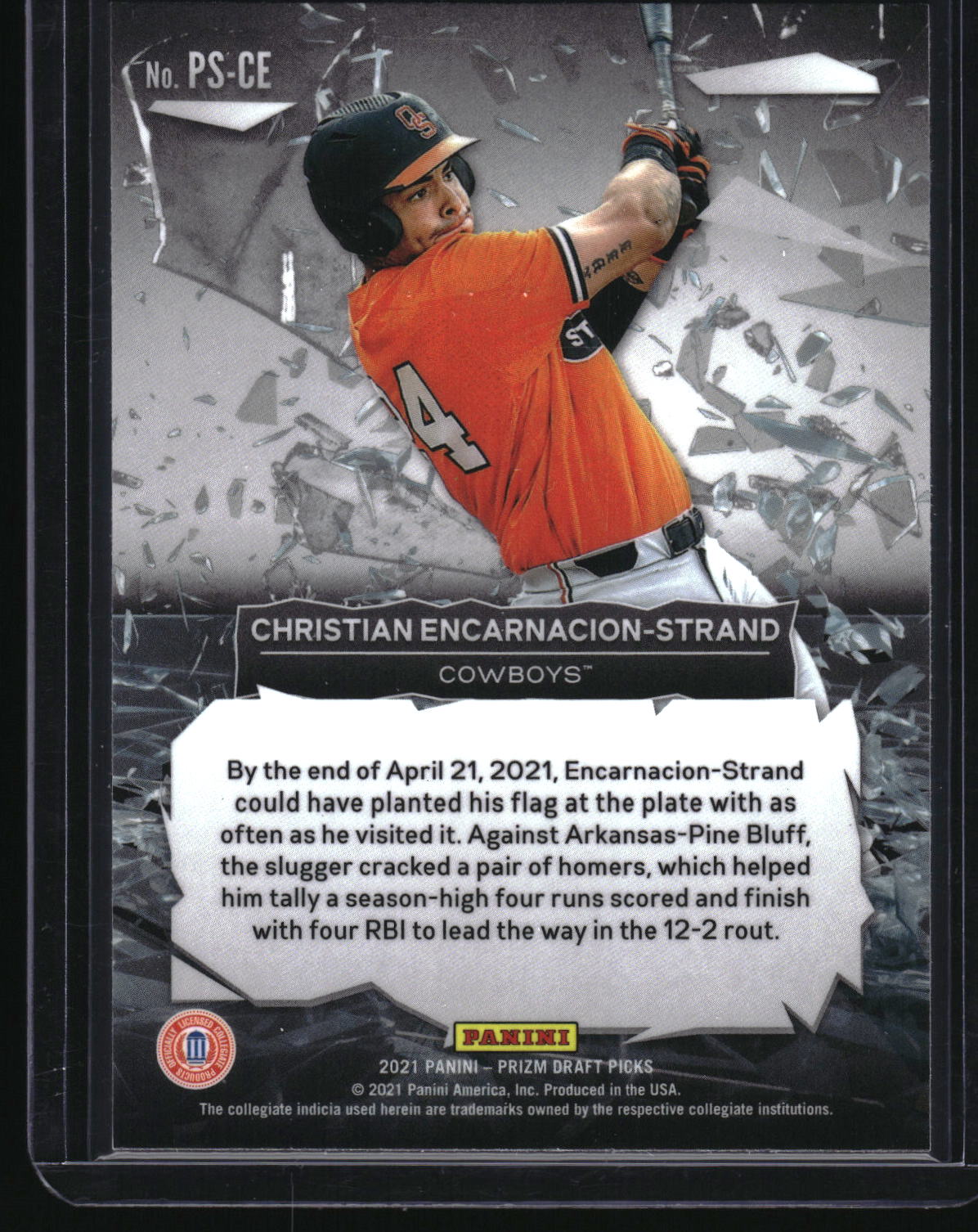 2021 Panini Prizm Draft Picks #PS-CE Christian Encarnacion-Strand Power Surge