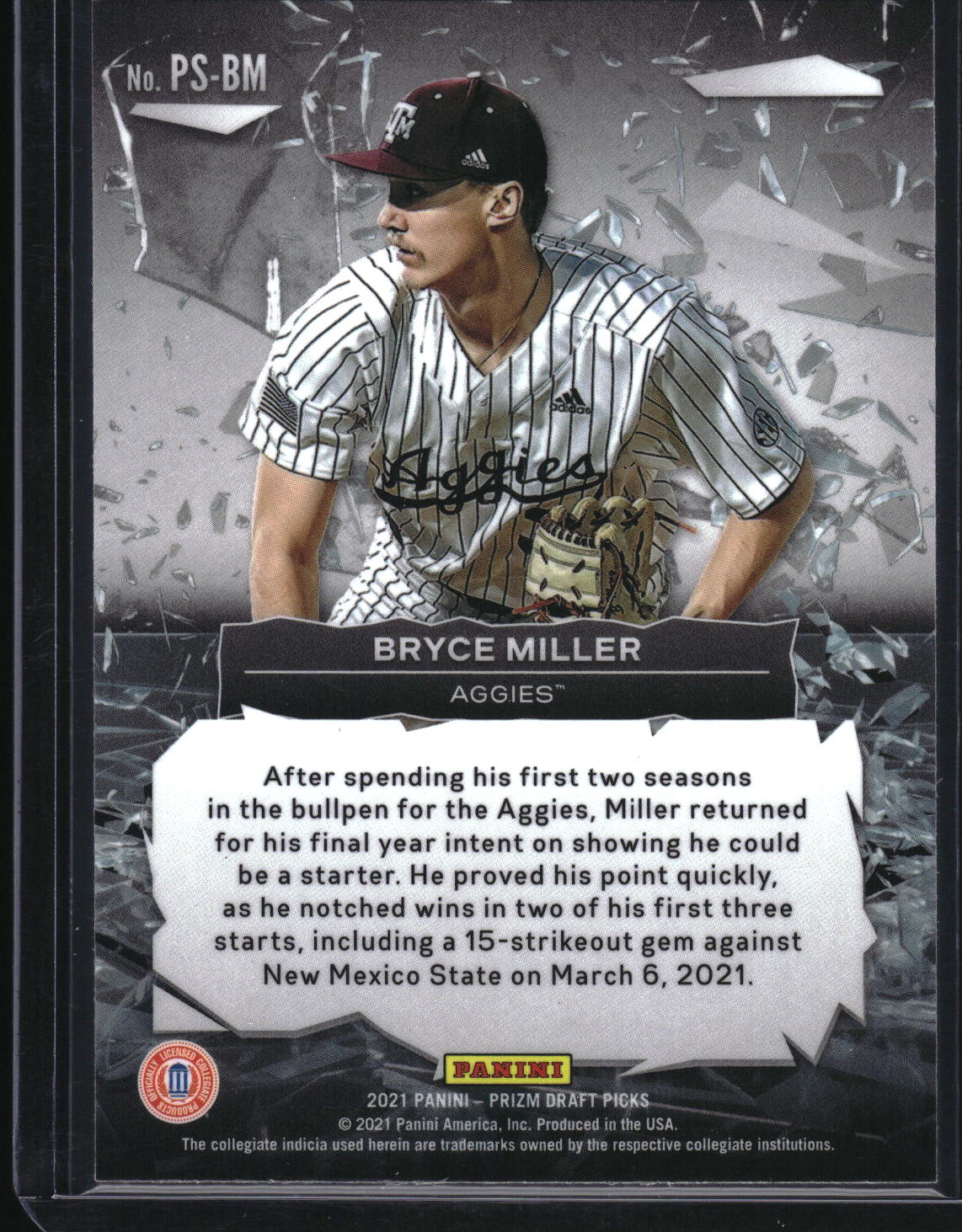 2021 Panini Prizm Draft Picks #PS-BM Bryce Miller Power Surge