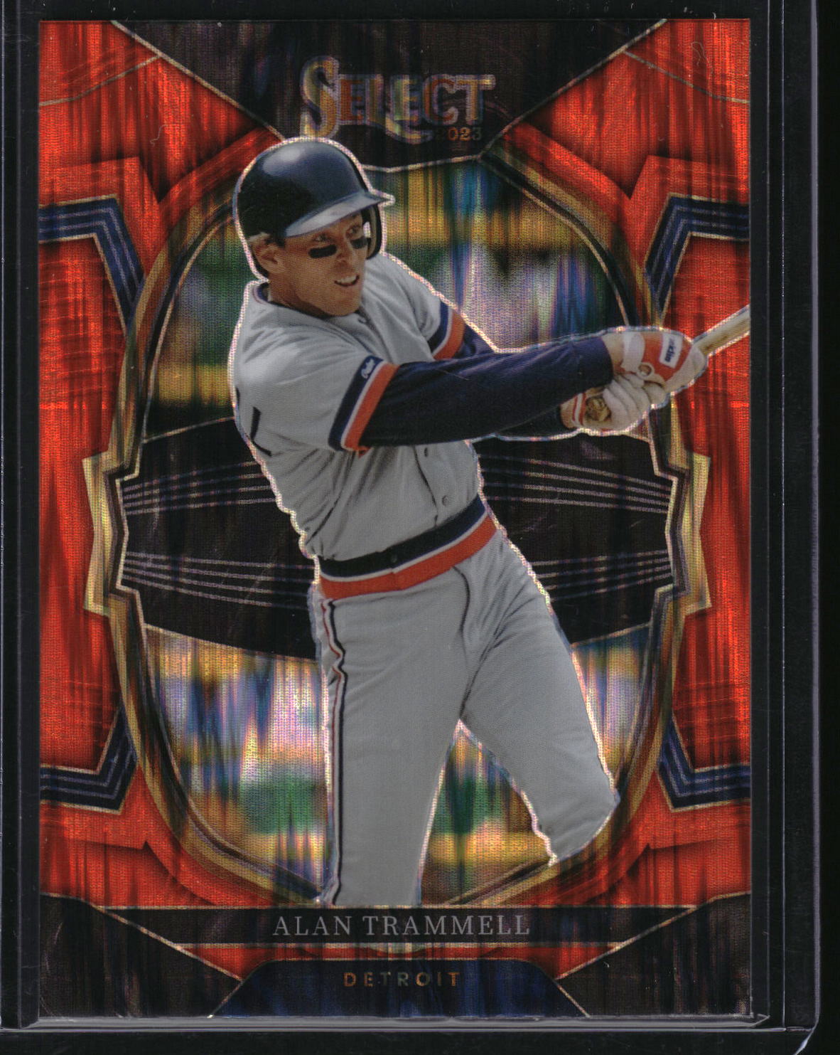 2023 Panini Select #46 Alan Trammell Orange Flash Prizm