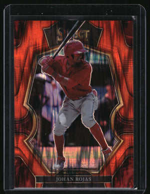 2023 Panini Select #171 Johan Rojas Orange Flash Prizm