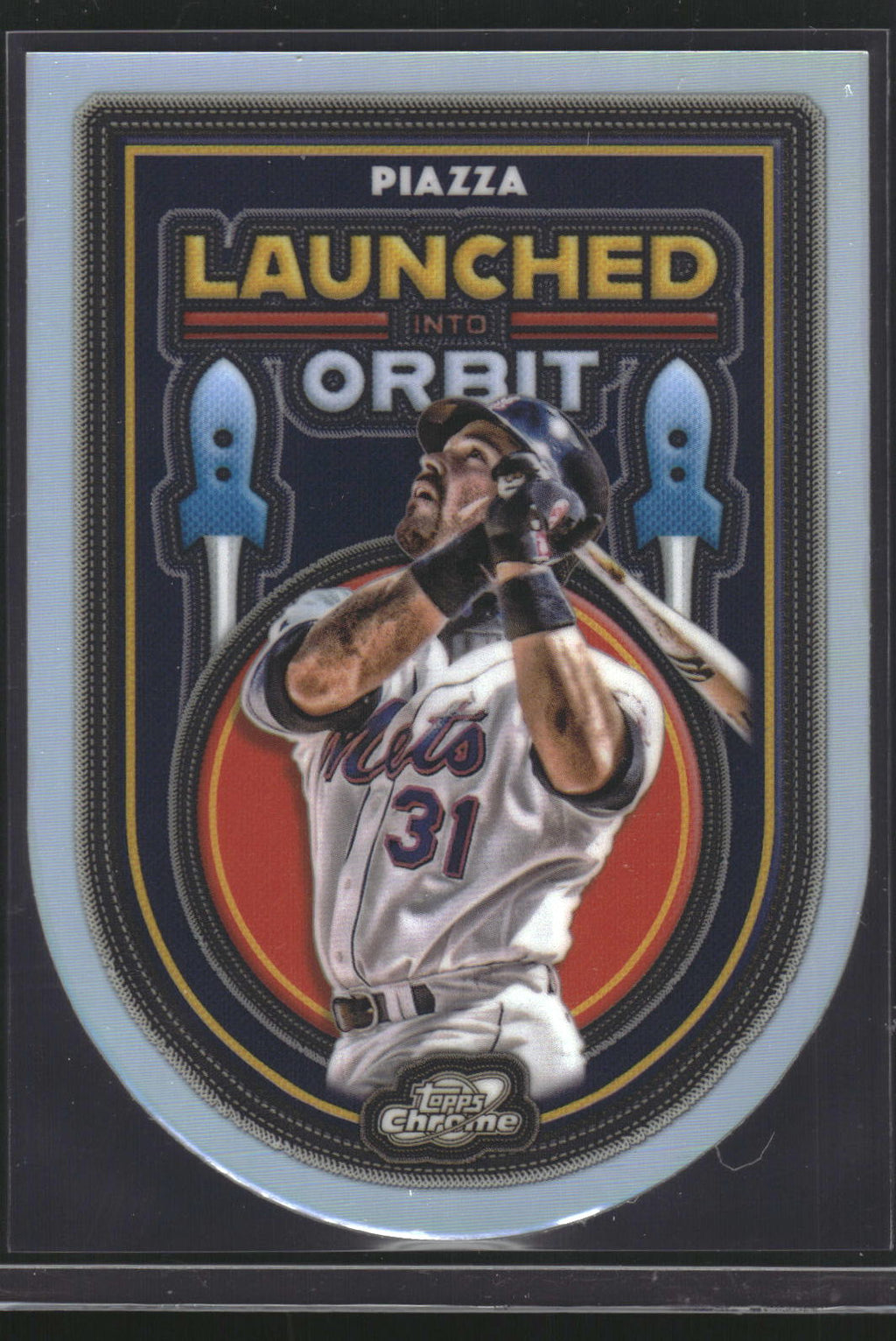 2025 Topps Chrome Cosmic #LIO-9 Mike Piazza Launched into Orbit