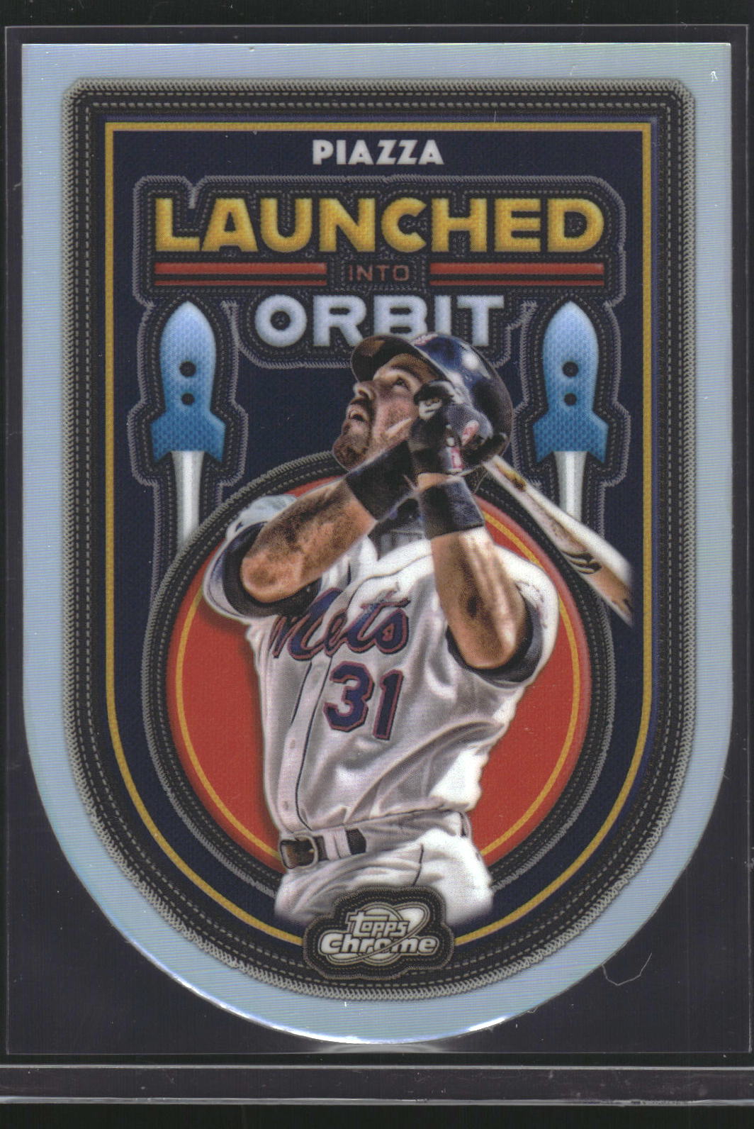 2025 Topps Chrome Cosmic #LIO-9 Mike Piazza Launched into Orbit