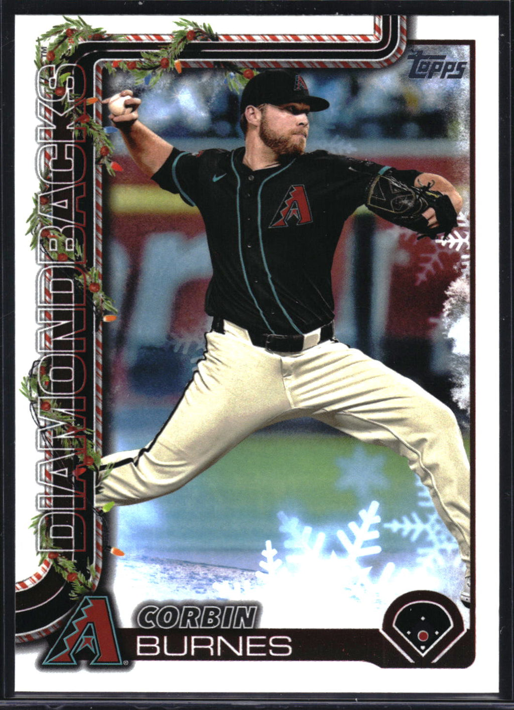 2025 Topps Holiday #H185 Corbin Burnes Holiday Back SP