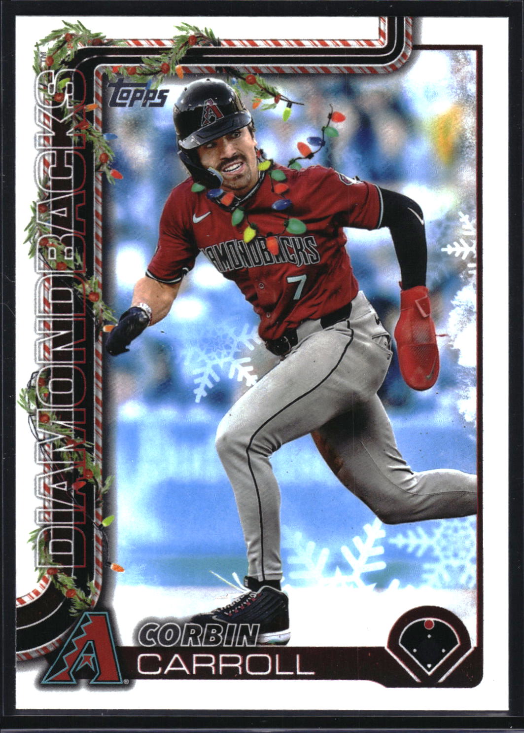 2025 Topps Holiday #H158 Corbin Carroll Christmas Lights SP