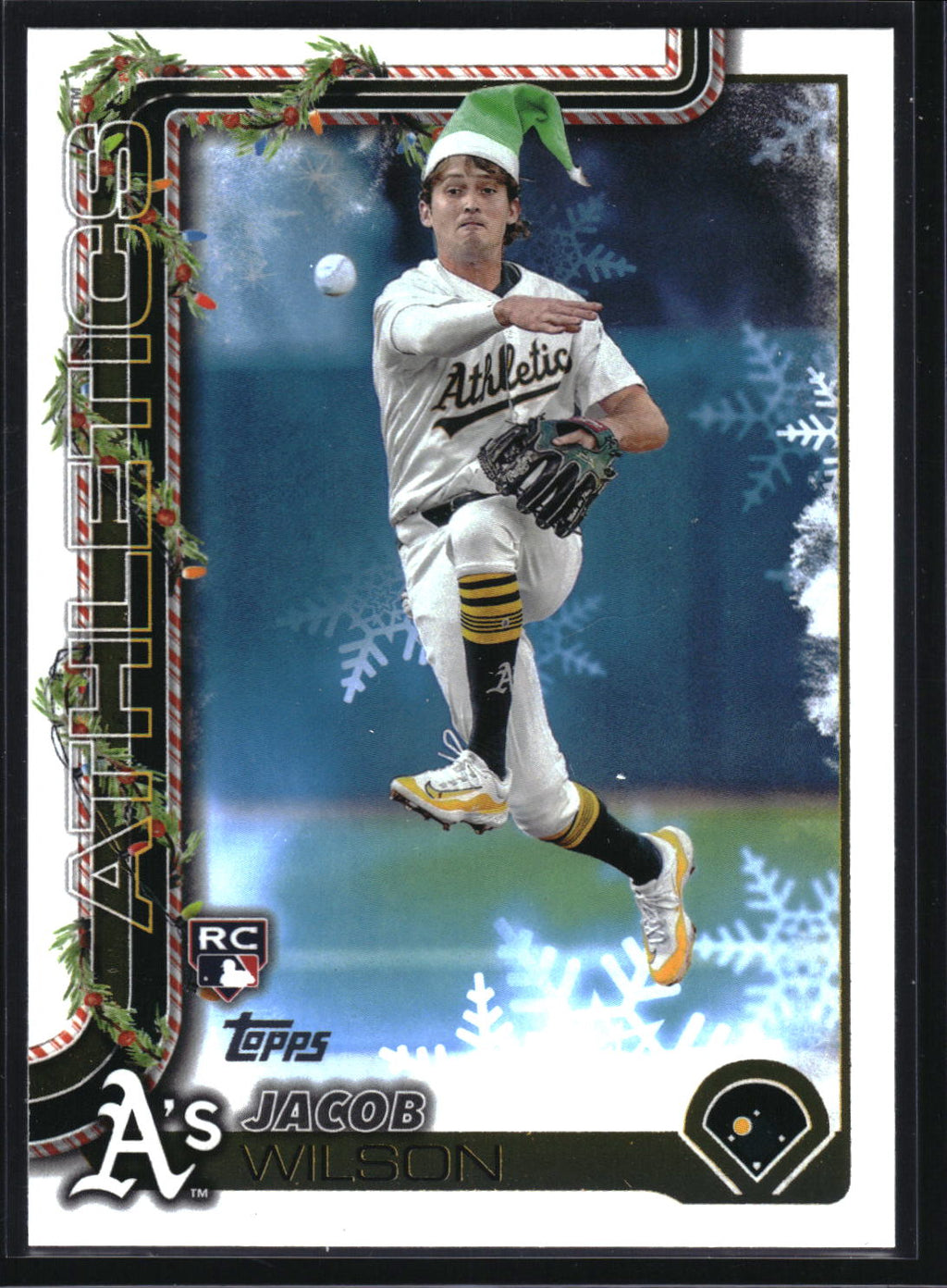 2025 Topps Holiday #H4 Jacob Wilson Elf Hat SP RC