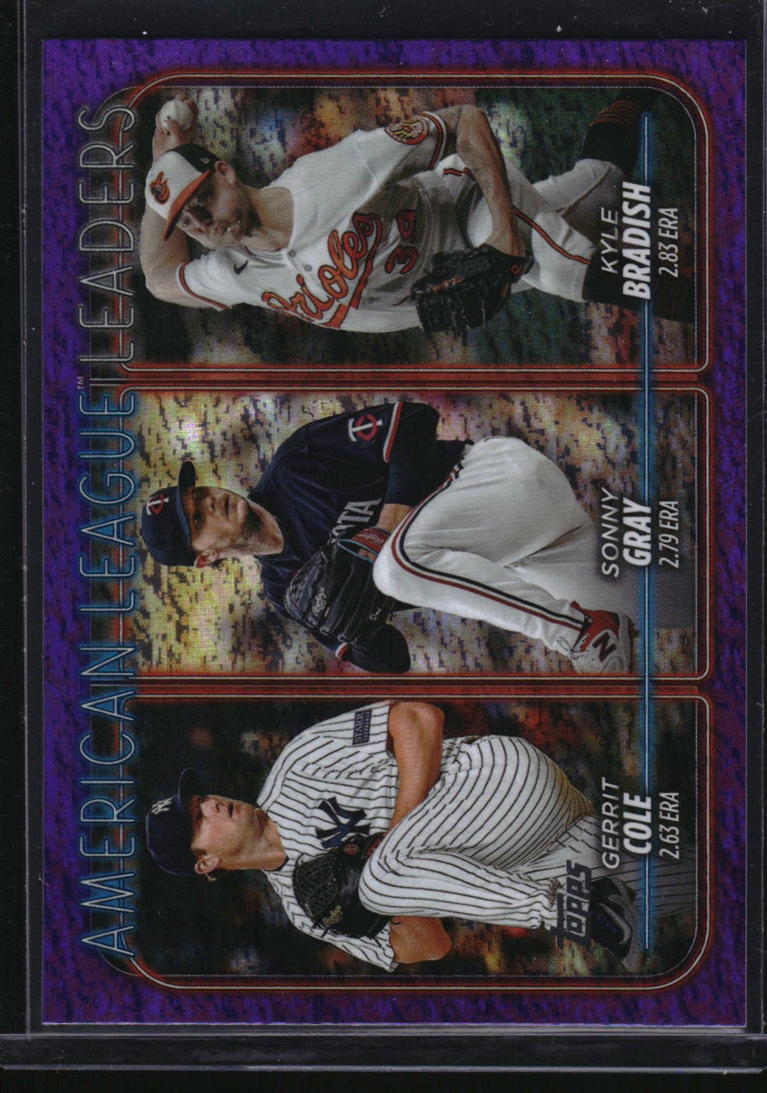 2024 Topps #324 American League Leaders ERA Purple Holofoil