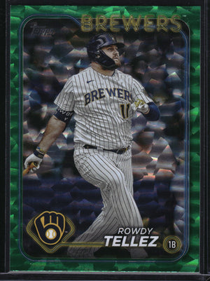 2024 Topps #343 Rowdy Tellez Green Crackle Foil #/499