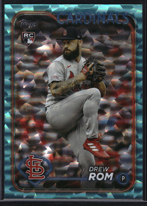 2024 Topps #476 Drew Rom Aqua Crackle Foil #/399