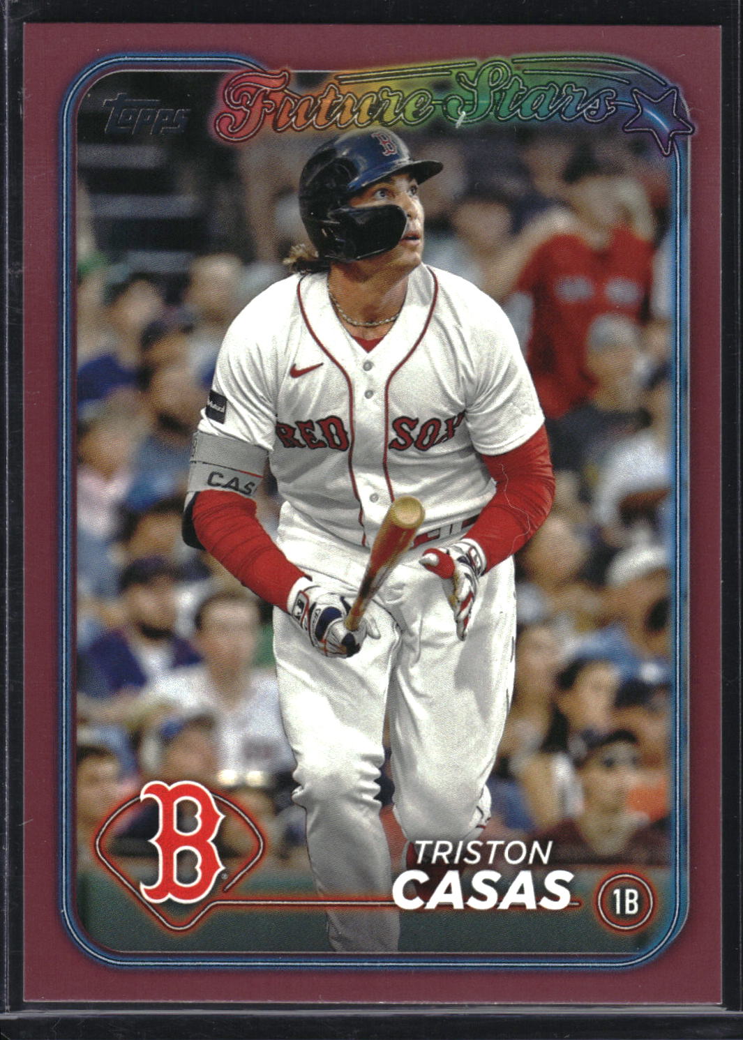 2024 Topps #513 Triston Casas Mother's Day Hot Pink #/50