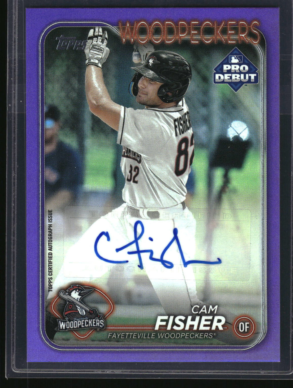 2024 Topps Pro Debut #PD-120 Cam Fisher Autographs Purple Foil #/299