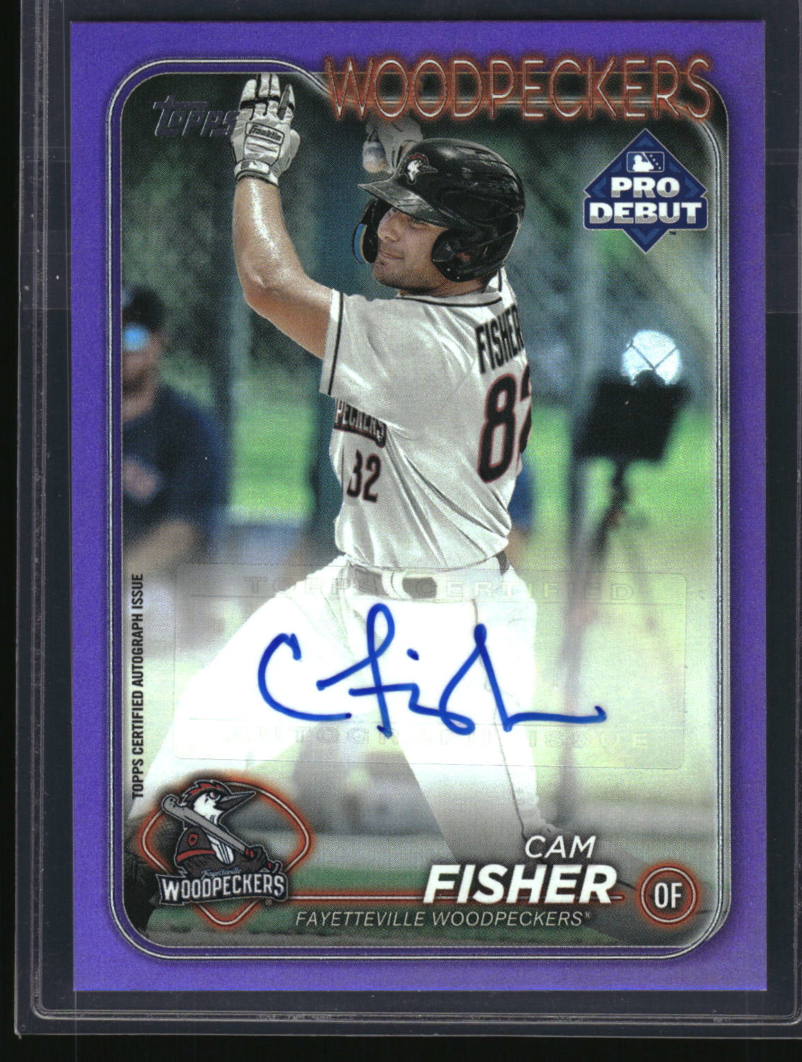 2024 Topps Pro Debut #PD-120 Cam Fisher Autographs Purple Foil #/299