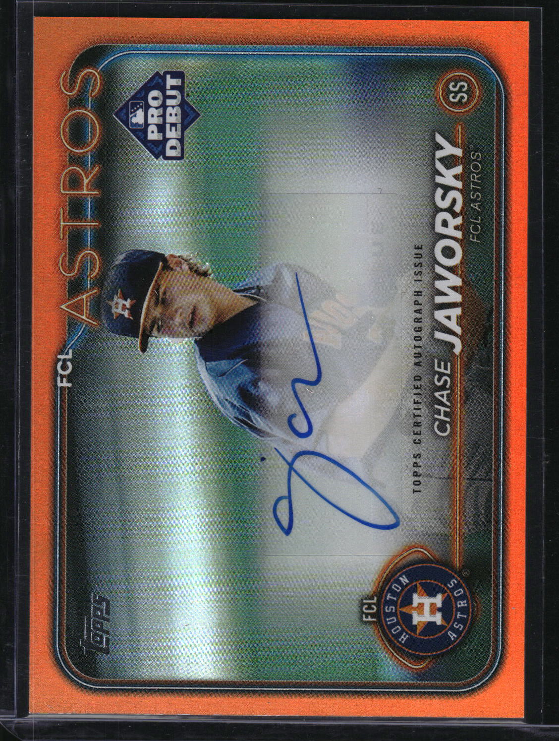 2024 Topps Pro Debut #PD-3 Chase Jaworsky Autographs Orange #/25