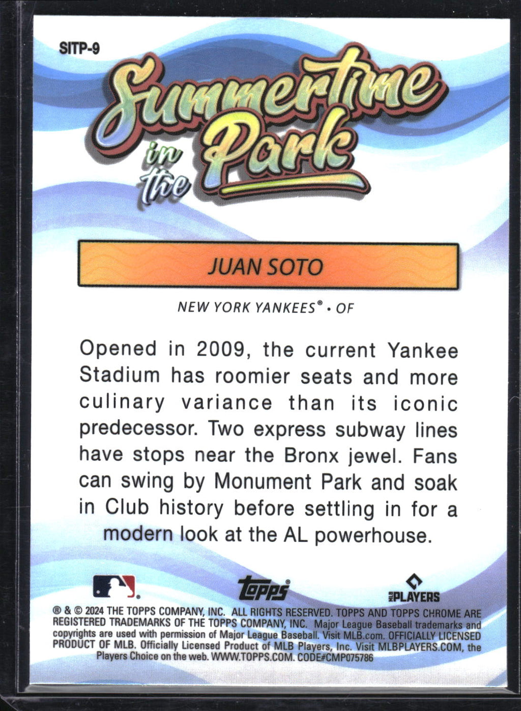2024 Topps Chrome #SITP-9 Juan Soto Summertime in the Park