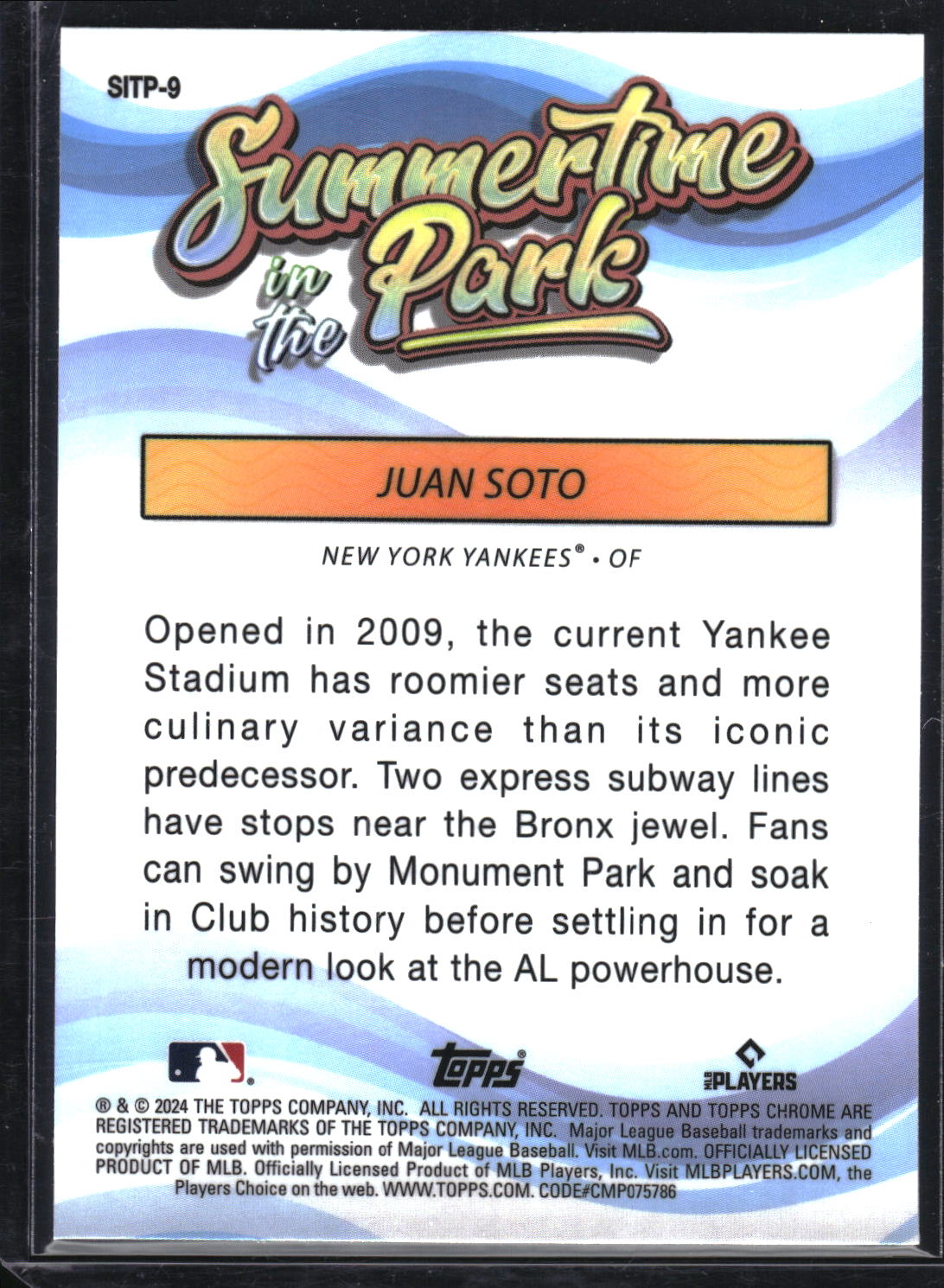 2024 Topps Chrome #SITP-9 Juan Soto Summertime in the Park