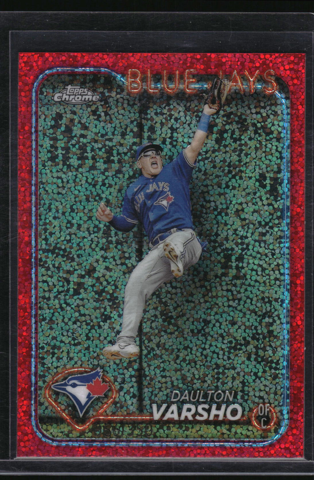 2024 Topps Chrome #140 Daulton Varsho Magenta Speckle Refractor